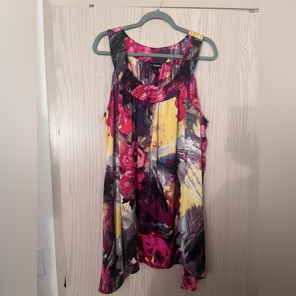 Lane Bryant Colorful Sleeveless Top